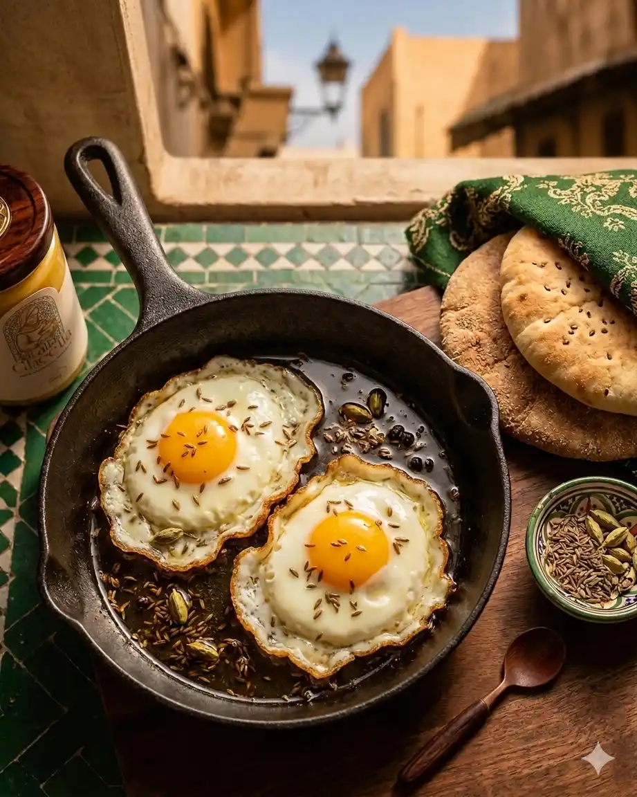Oeufs au ghee et cumin